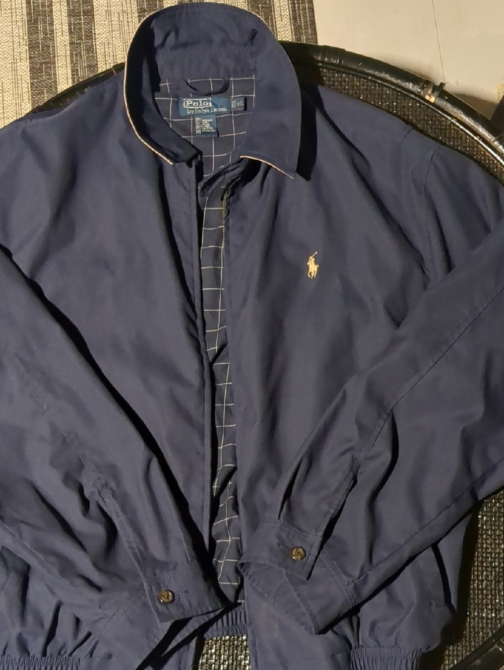Polo by Ralph Lauren Navy Lightweight Harrington with Gold Pony